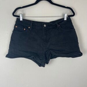 VTG Levi's Junior Black Denim Shorts High Waisted Style Casual Everyday so 12/13